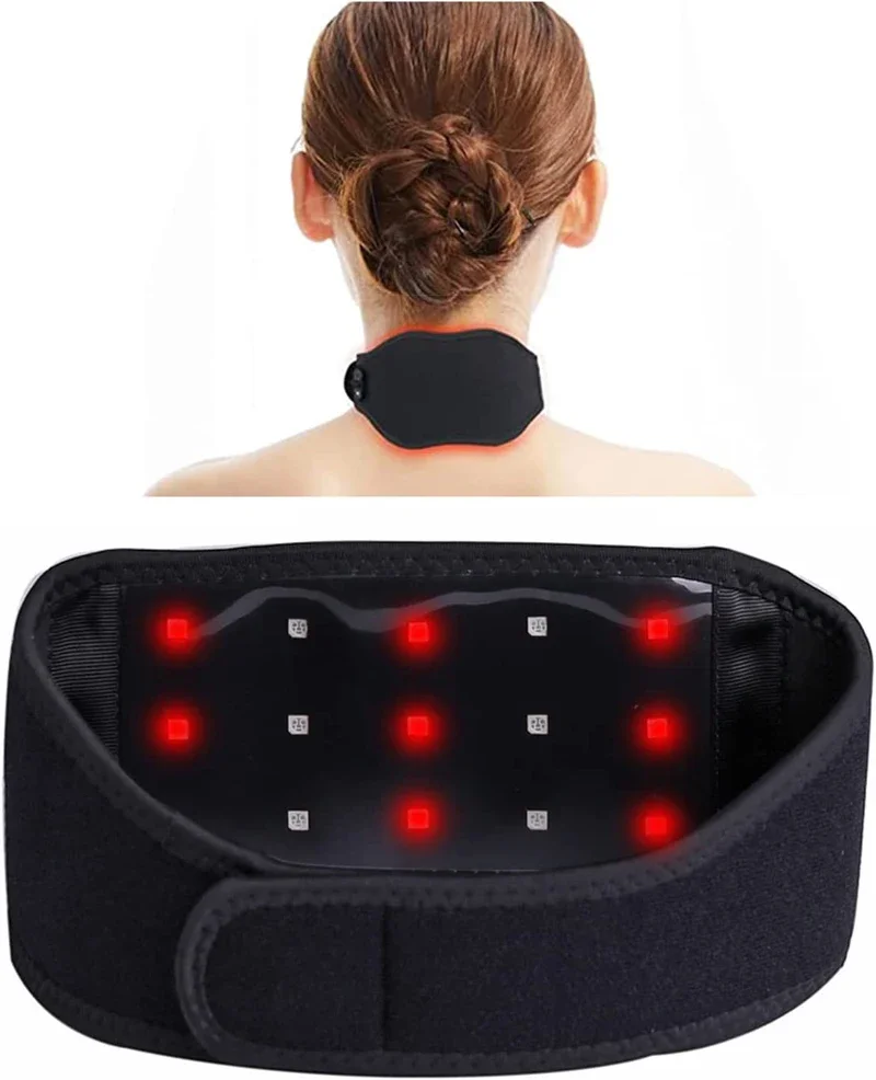 Cintura per terapia con luce rossa, fascia portatile a infrarossi, uso domestico, massaggio per rilassare i muscoli, sollievo dal dolore al collo, 15/20/24 lampade_voghion.com