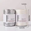 200g/ball Sparkling Crochet Knitted Yarn Handmade Handbag Thread Gold Silver White Black Handcrafts Yarn Diy Sewing Accessories 5