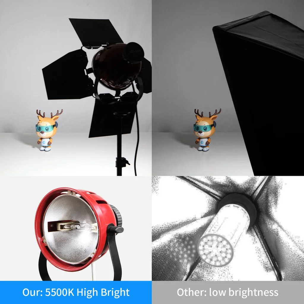 800W 3200K Photo Studio Red Headlight Spotlight Photography Warm Color Light For