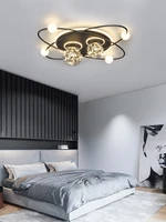 Plafonnier de chambre à coucher moderne Simple lumière de luxe ciel étoilé luminaires de chambre nordique créatif lumières circulaires personnalisées 3