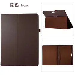 Luxury PU Leather Shockproof Stand Case with Slim Folding Cover - Surface Pro 8 (Brown)