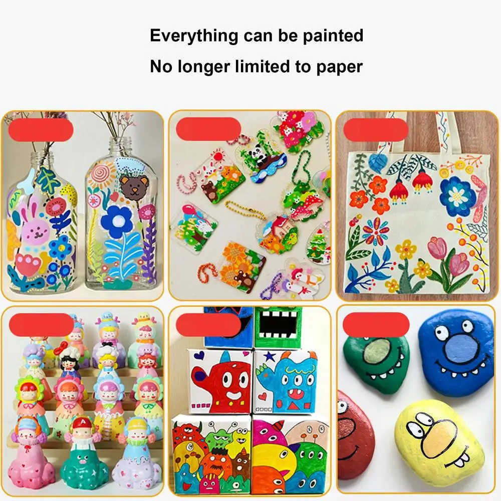 48pcs Color Marker Pen Set For Kids Children Propylene Markers Painting Pen With Duck Storage Bag Crafts School Supplies