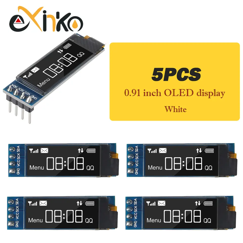 1-10pcs 0.91 inch OLED Display Module White/Blue OLED 128X32 LCD LED Display SSD1306 12832 0.91 IIC I2C Communicate for Arduino image 7