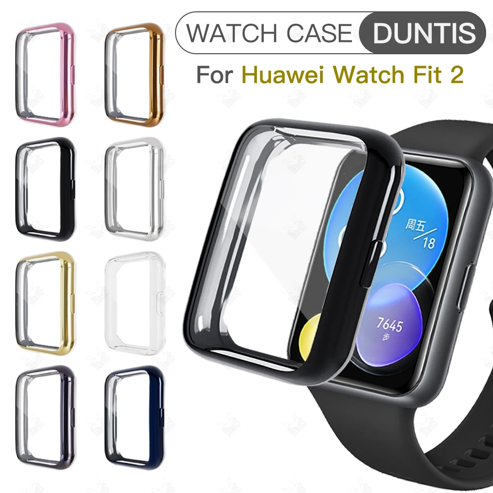 

Мягкий защитный чехол для смарт-часов Huawei Watch Fit 2, аксессуары с покрытием, полное покрытие, защита экрана, бампер