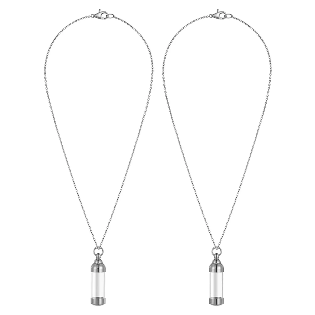 

2pcs Ashes Urn Necklaces Dog Urn Necklace Memorial Urn Necklace Ashes Keepsake Jewelry