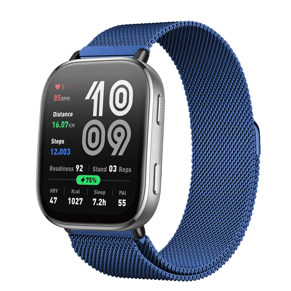 Magnetic Metal Mesh Smartwatch Wristband - 22mm Strap Bracelet