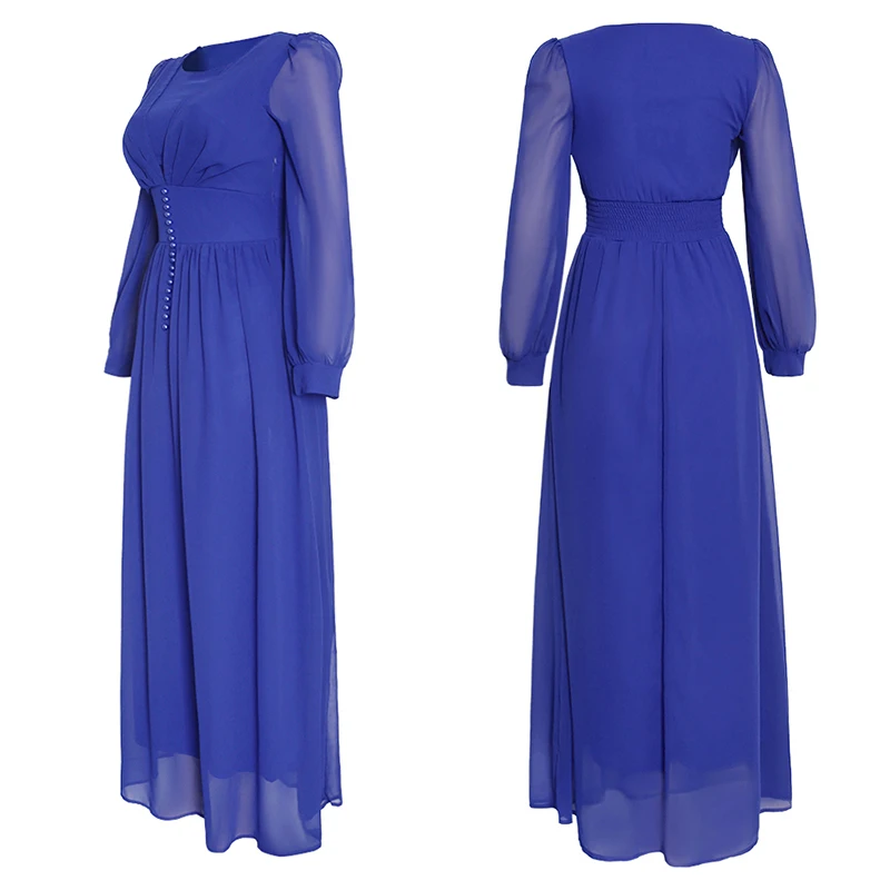 Muslim Hijab Dress 2023 Women Chiffon Eid Mubarak Party Evening Long Dress Arabic Dubai Turkish Islamic Clothing Francais