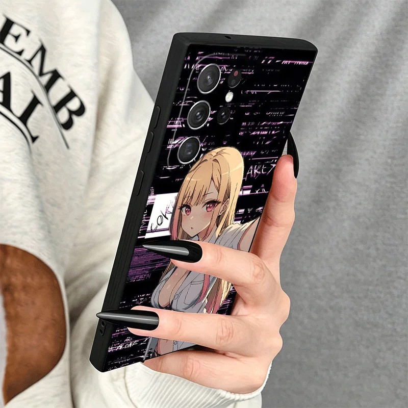 Charming Kitagawa Marin Phone Case with Edge Pattern - Customizable Design