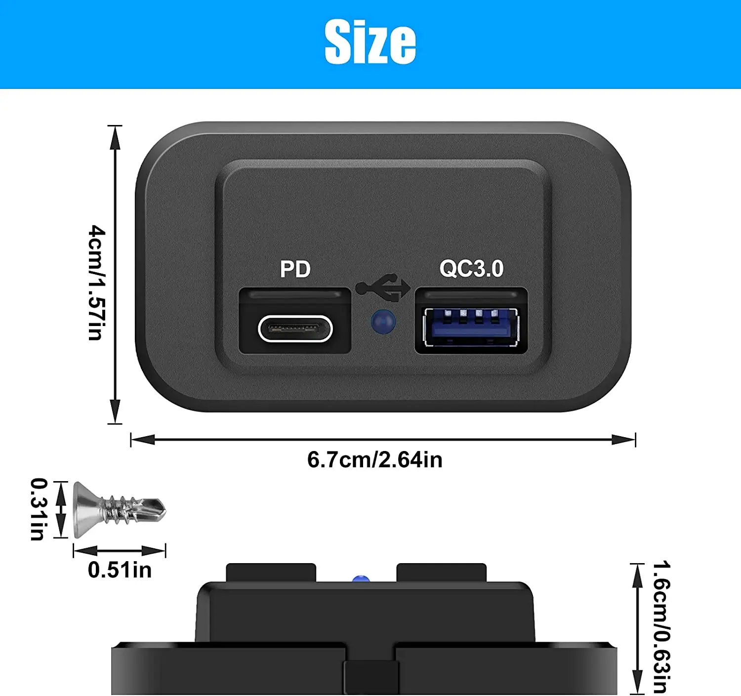 QC 3.0 12V   PD -C USB ,     ڵ  