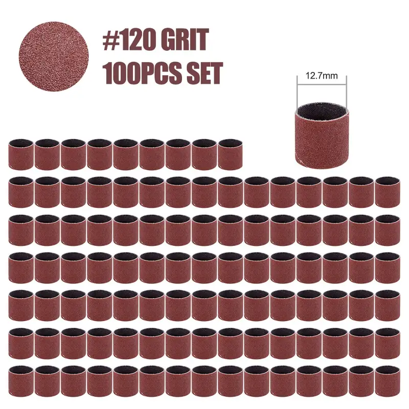 CMCP Sanding Drum Set Grit #80 #100 #120 Dremel With Sanding Mandrels Sanding Bands For Dremel Rotary Tools Abrasive Tools - Image 31