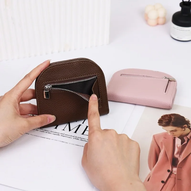 Compact Women's PU Leather Zipper Clutch Wallet