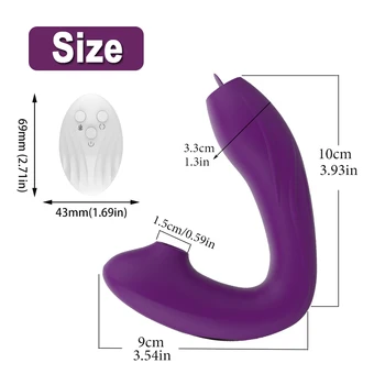 Wireless Remote Control Clit Sucker Vibrator Clitoris Stimulator Vibrating Dildo tongue licking Sex Toy for Women Female Couples 6
