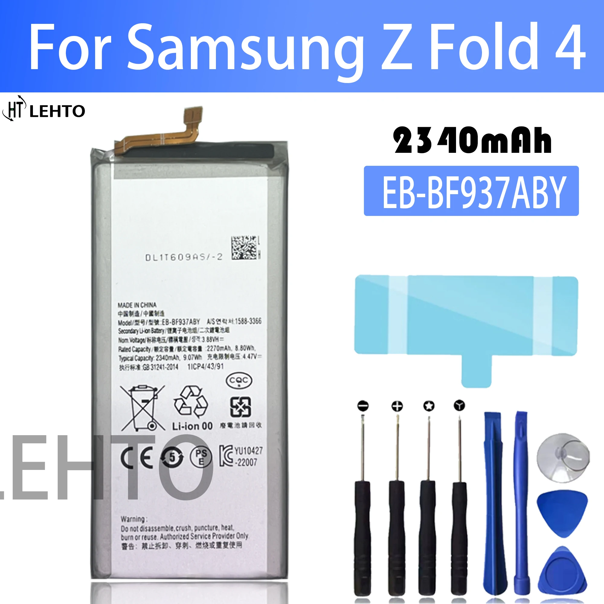 New 100%  EB-BF936ABY EB-BF937ABY Battery For Samsung Galaxy Z Fold 4 5G F936 F937 + Free Tools