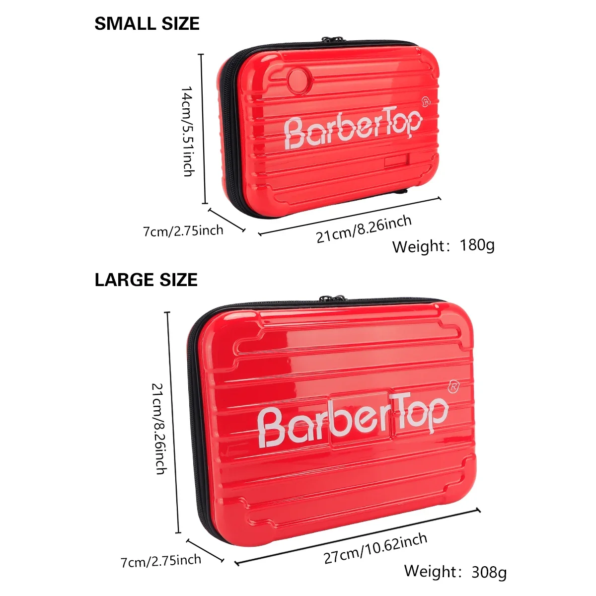 Red Barber Shockproof Hair Scissors Case - Crush-Resistant, Waterproof Styling Tool Box