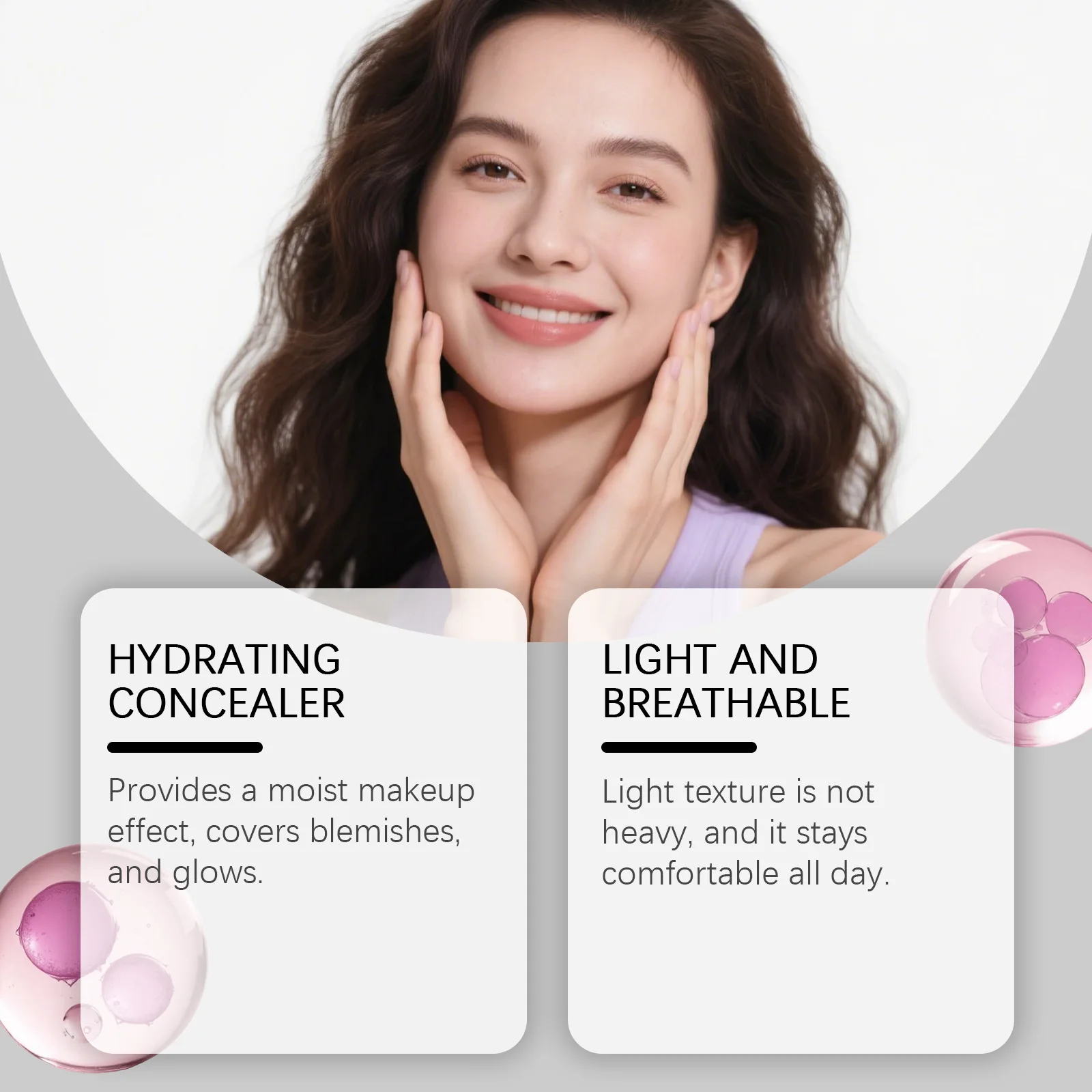 Eelhoe Pink Foundation Makeup Cream Waterproof Matte Full Coverage_voghion.com