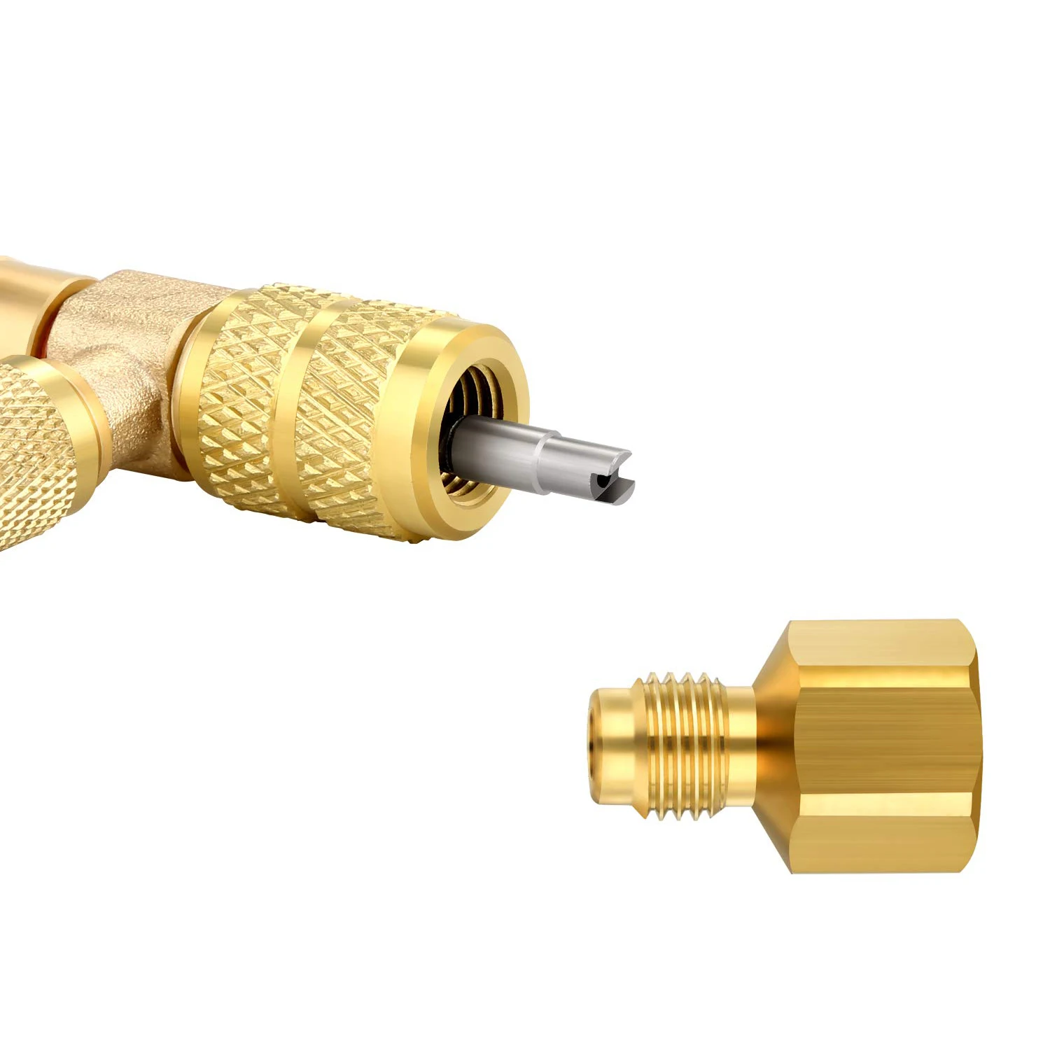 Valve Stem Removal Tool AC Valve Core Tool Kit Dual Size 1/4