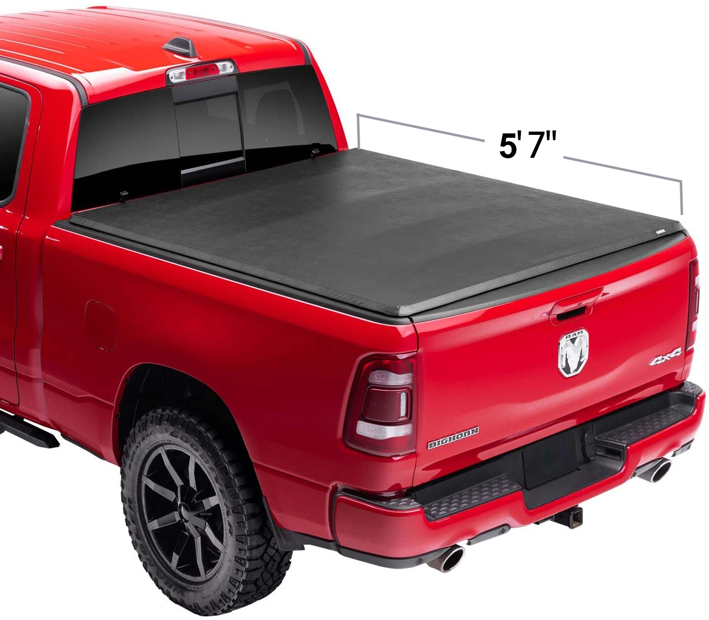 

Soft Tri-Fold truck Bed cover| Ram | 09-21 Ram 1500 Extra Short Bed 5'7" (No Ram Box)(68.399 inches)
