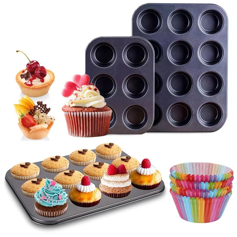 6/12holes Square Cupcake Pan Mini Muffin Tray Cupcake Mold Muffin Pan