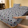 1 cartoon cute Mickey pattern digital printed frosted Fitted Sheet,bedroom printed bed cover,bedding(No pillowcase) 2