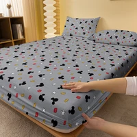1 cartoon cute Mickey pattern digital printed frosted Fitted Sheet,bedroom printed bed cover,bedding(No pillowcase) 2