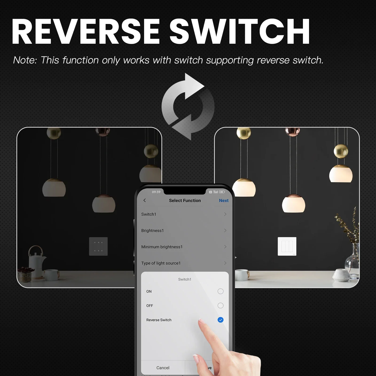 6Gang Wall Switch, Fio Neutro Necessário, Trabalhar com Alexa, Google Home, Cena