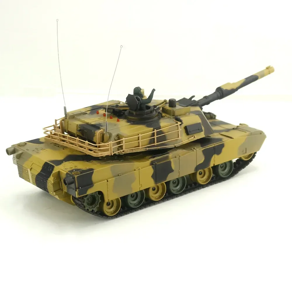 Hot Henglong 1/24 Scale Abrams M1a2 Us Battle Tanks Airsoft Panzer Rc Model Remote Control Military Vehicle Combat Children Gift 3