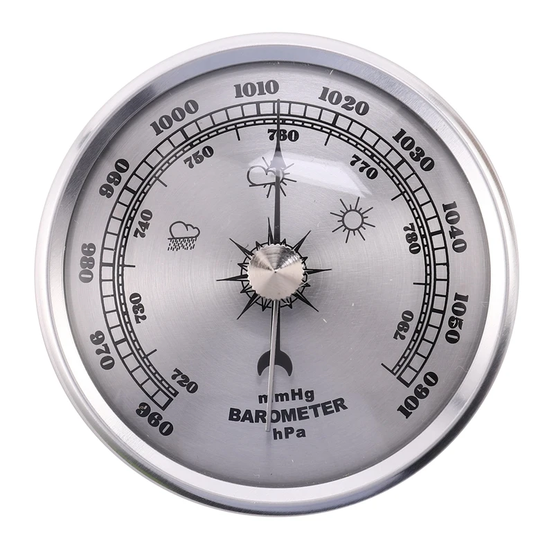 

For Home Pressure Gauge Weather Station Metal Wall Hanging Barometer Atmospheric Multifunction Thermometer Hygrometer Portable