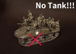 Kit d'assemblage en résine moulée à l'échelle 1/35, modèle de l'armée américaine de la seconde guerre mondiale, non peint (14 figurines), livraison gratuite (sans réservoir) 