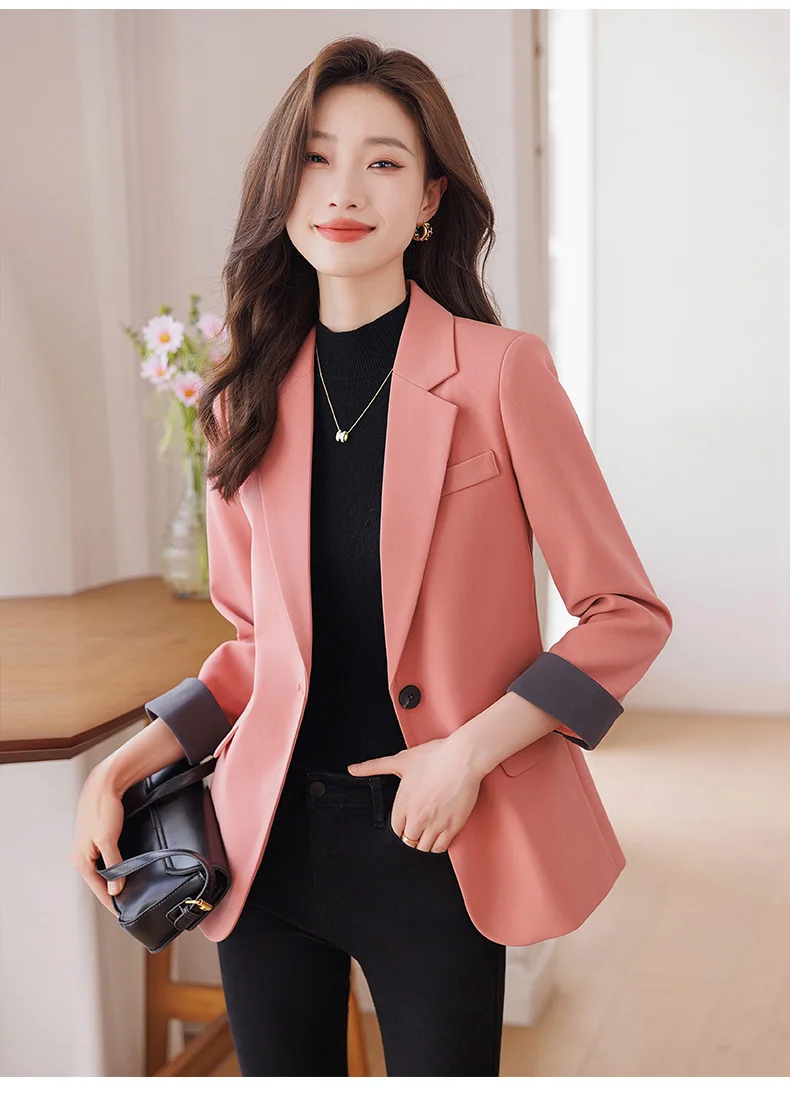 Fashion Professional Women's autumn and winter new long-sleeved suit elegant temperament shows self-confidence