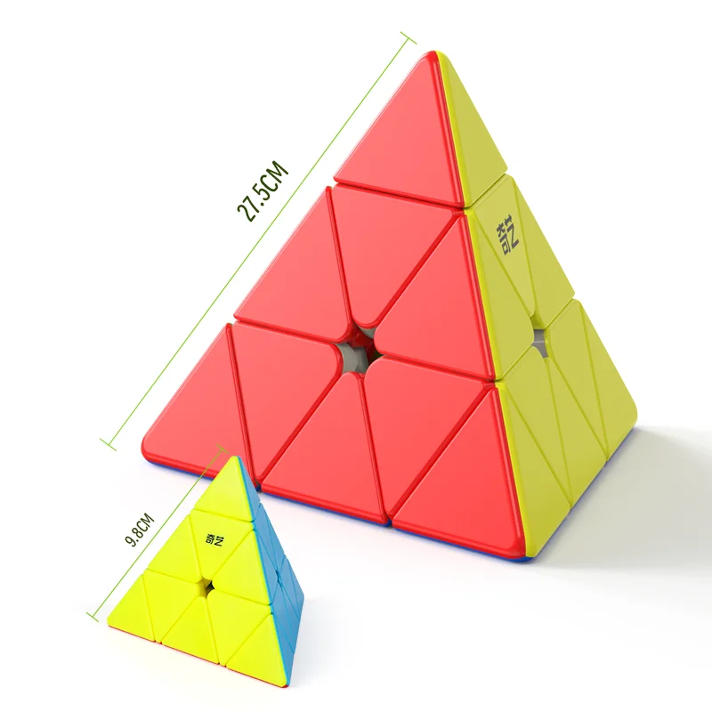 

QIYI Qiming Plus 3x3 Pyramid 27.5cm Big Cube 3x3x3 Magic Cube Professional Cubo Magico Puzzle Toy For Children Kids Gift Toy