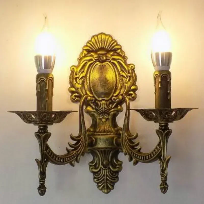 

Creative European corridor bedside mirror front hotel teahouse coffee shop sconce light fashion Candle Wall lamp WJ10