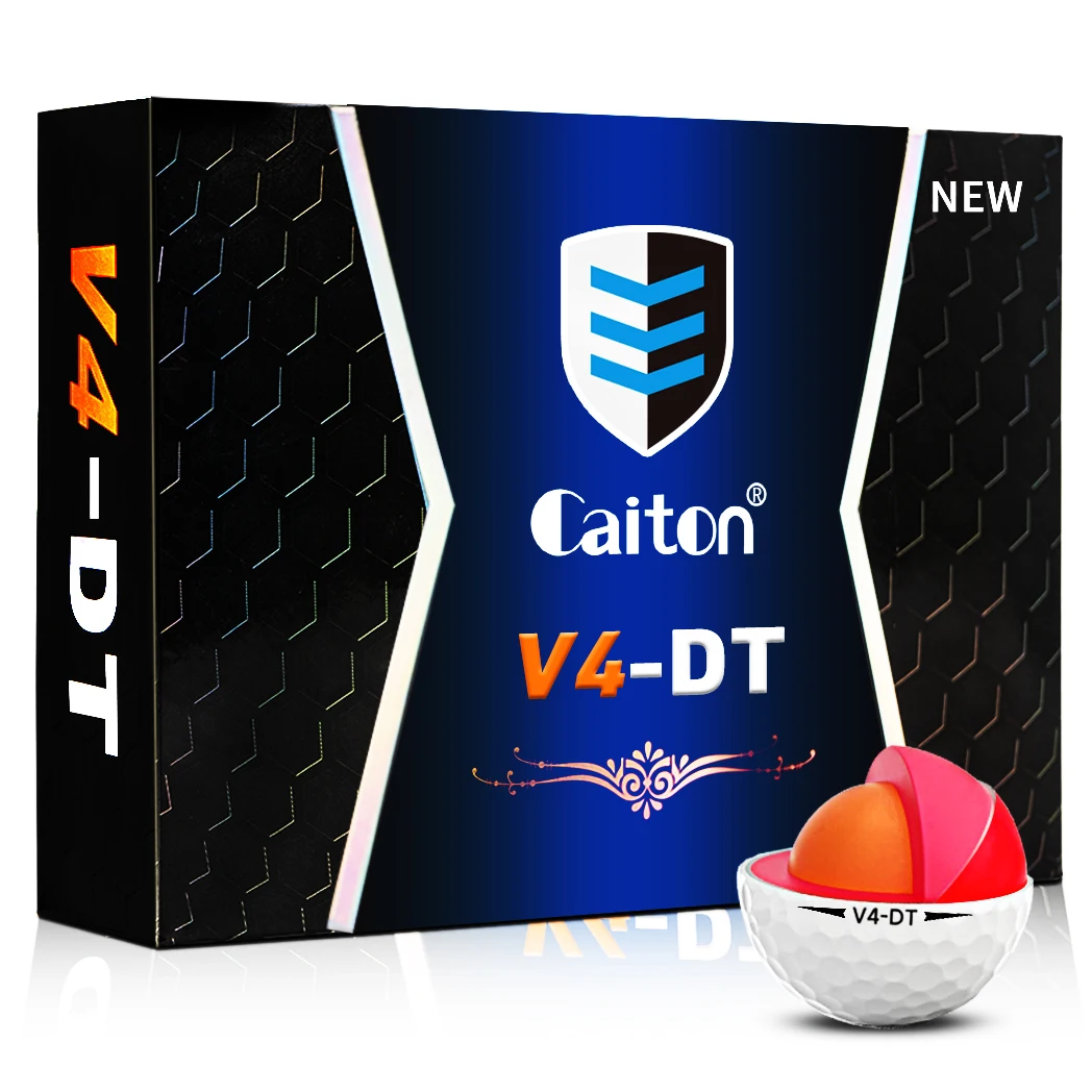 Caiton Pro Golf Balls 4 Layers DuPont Surlyn Adds 30 Yards Tournament Performance Great Feel 12 6 3 Pack golf balls