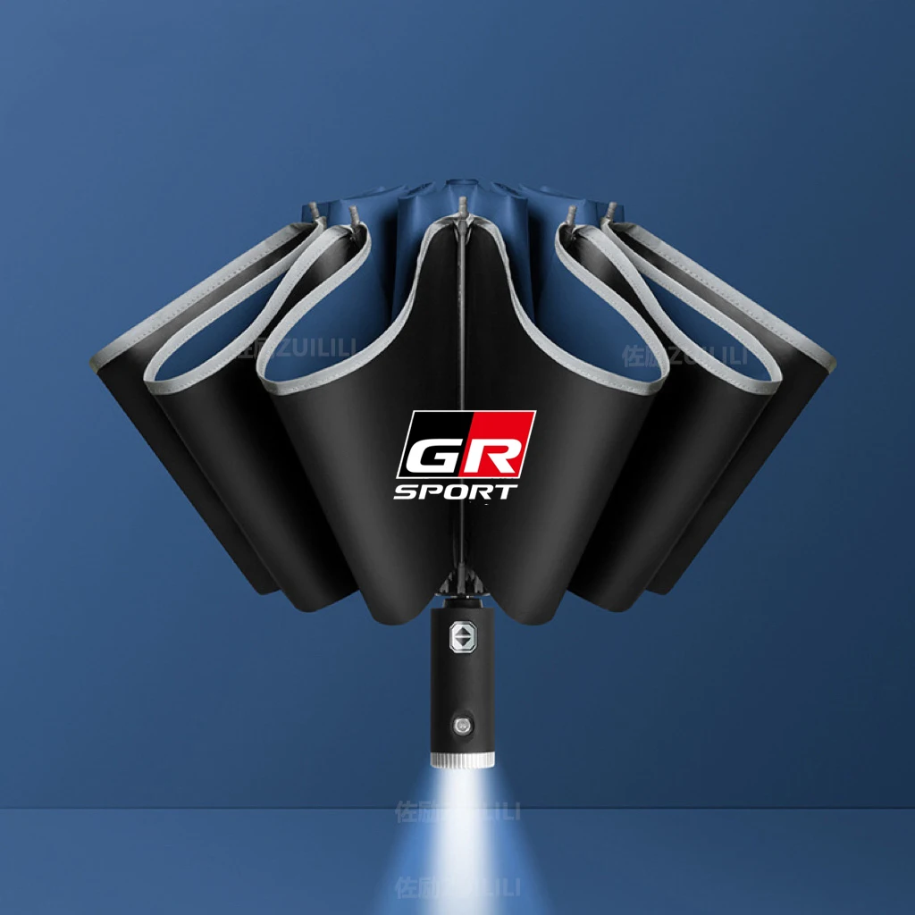 For Toyota GR GR Sport Car styling Automatic Reflective Stripe Reverse Led LightWindproofumbrella