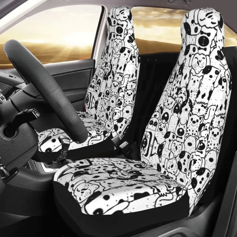 

Funny Dog Universal Car Seat Cover Four Seasons Suitable For All Kinds Models Puppy Animal Auto Seat Cover Polyester Car Styling