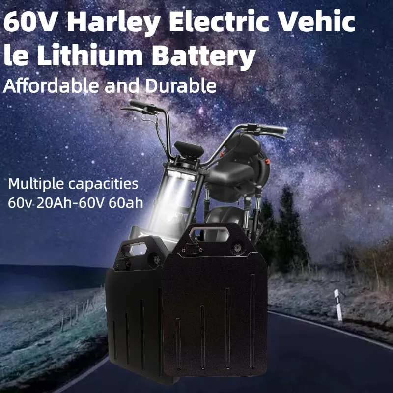ORNATE Harley Electric Car Lithium Battery Waterproof 18650 Battery 60V 40Ah  for Two Wheel Foldable Citycoco Electric Scooter Bicycle