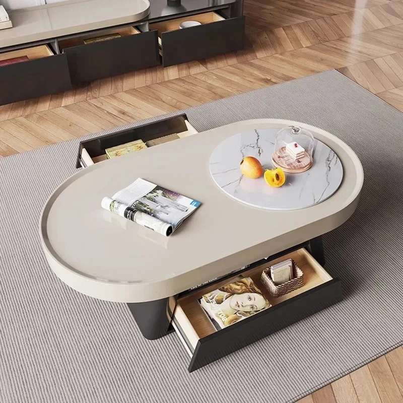 

Design Wood Coffee Tables Nordic Modern Oval Luxury Coffee Tables Premium Minimalist Table Basse De Salon Home Furniture