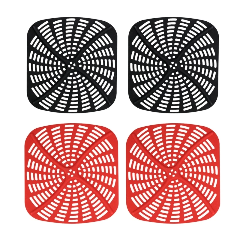 2Pcs Reusable Air Fryers Silicone Pad Replacement NonStick Liners Perforated Mat for AG300 AG300C AG301C AG302 New Dropship 2pcs slow cooker liners for crock pots 7 8 quart oval slow cooker reusable leakproof dishwasher safe cooking liners new dropship