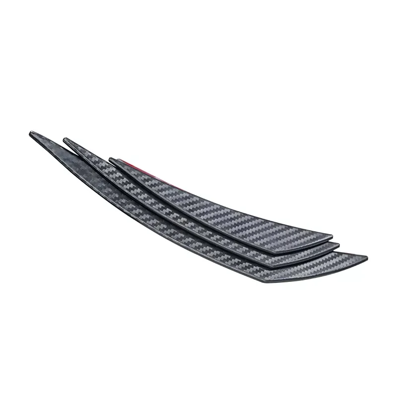 Universal Car Bumper Lip Protector Set - Black Carbon Fiber Spoiler Guards