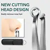 Nose Hair Trimmer Tweezers Stainless Steel Eyebrow Hair Clipper Portable Hair Trimming Care Tool with Organizer Pouch 1