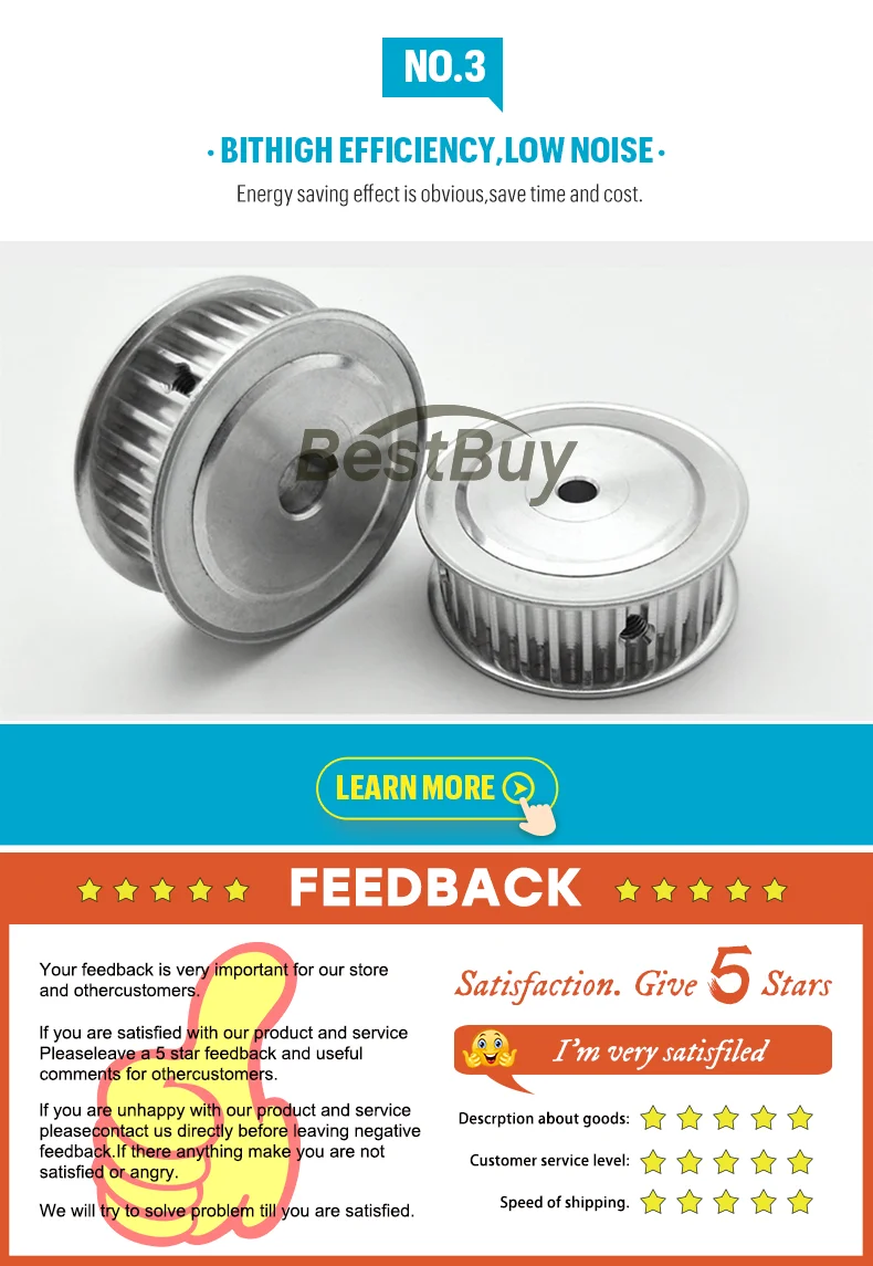 Description Picture 6 of item2GT Timing Belt 3D Printing GT2 60T/70T/72T/80T Timing Pulley Bore 4-15mm For Belt Width: 6/10mm GT2 AF