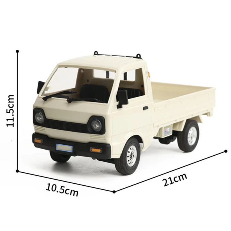 D12 Mini 1/16 2WD RC Car Simulation Drift Climbing Truck LED Light On-Road 130 Motor Fit WPL D12 For Kids Gifts Toys 4