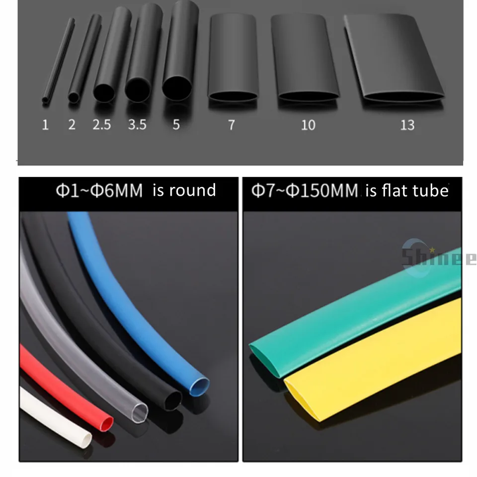 TOP-VIGOR Heat Shrink Tubing – 11mm Diameter, 17mm Flat, 1M Length, Blue PE/EVA, Waterproof & Flame Retardant - View #2