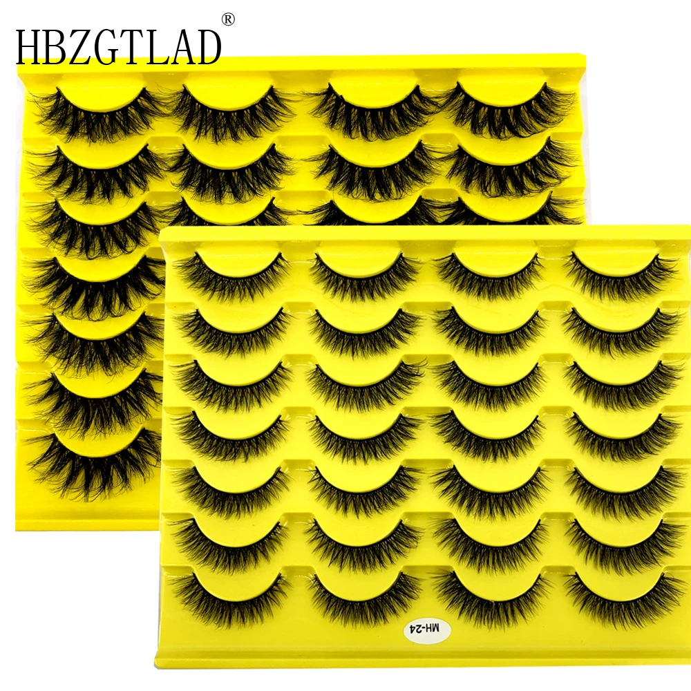 2022 New 14 Pairs Natural False Eyelashes Fake Lashes Long Makeup 3d