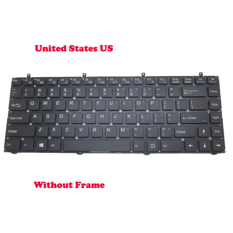 

W840SU-T английская американская клавиатура для CLEVO W840SU MP-12R73U4-430 6-80-W5471-010-1 MP-12R73US-430 6-80-W5470-010-1 MP-12R73U4-4306