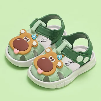 Summer Breathable Baby Sandals for Boys Girls Beach Shoes Cute Cartoon Designs Comfortable Toddler Sandals with Non-Slip Soles 1