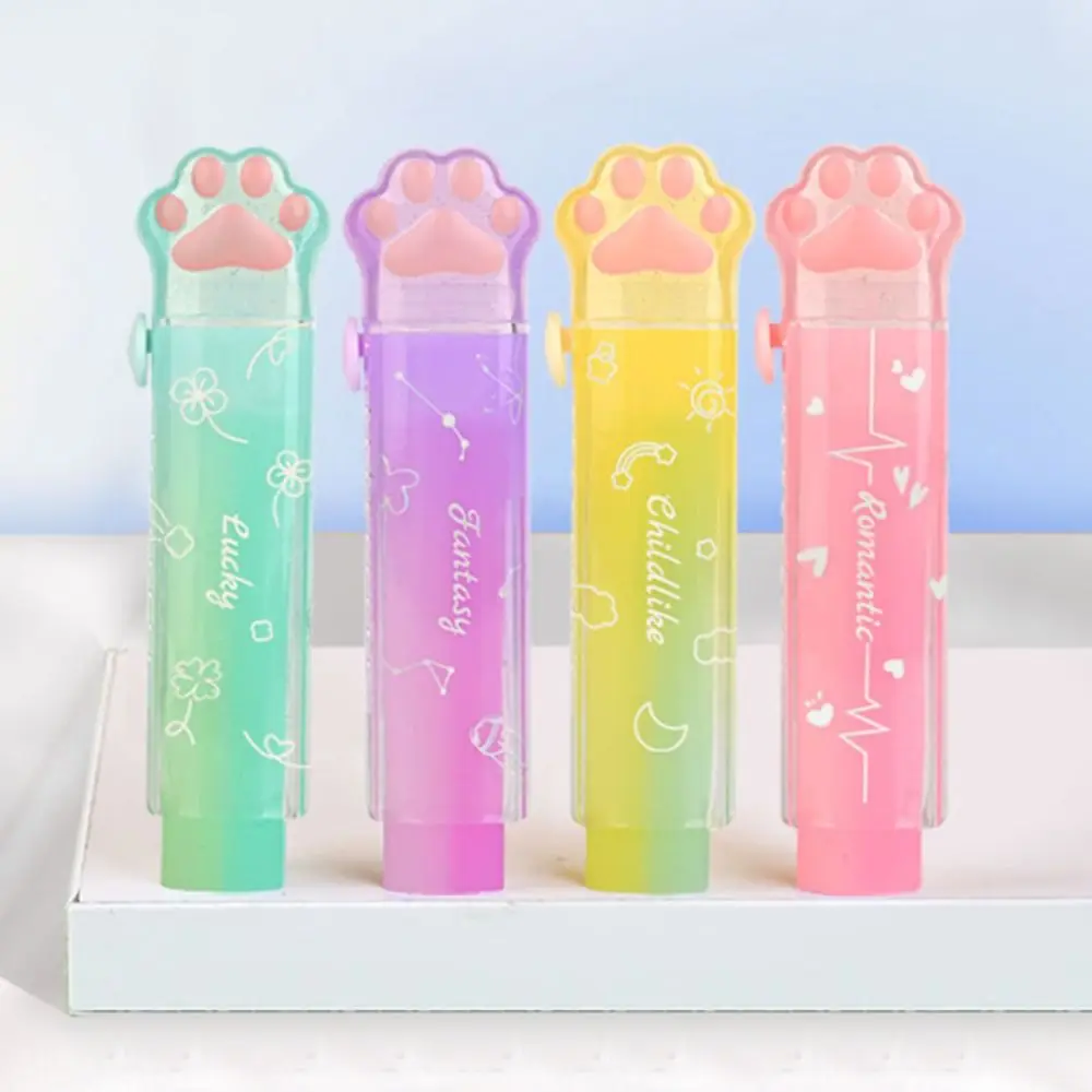 

Cat Paw/Astronaut Rubber Erasers Telescopic Replaceable Core Cat Paw Eraser Push-pull Design Correction Tool Kids Gift