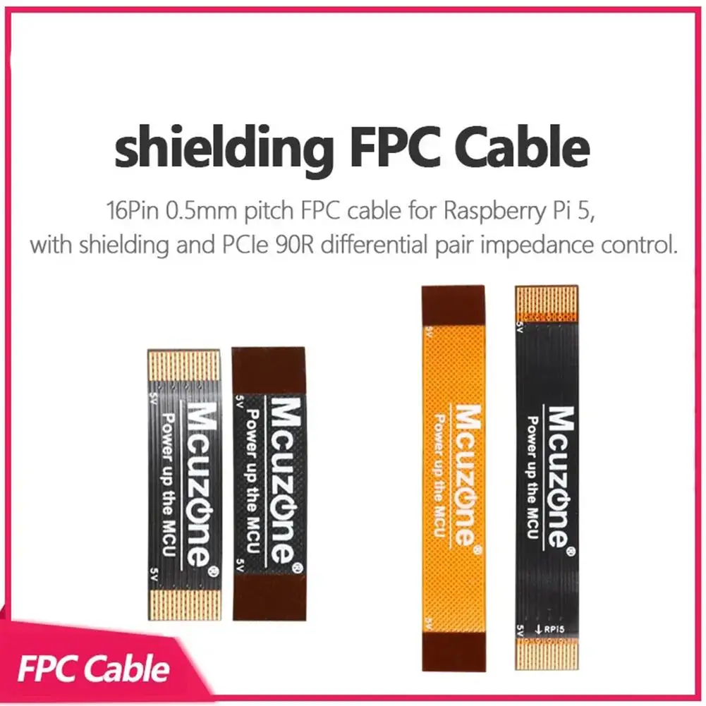 

16-контактный Fpc-кабель с шагом 0,5 мм для Raspberry Pi 5, с экранированием и Pcie, дифференциальная пара, управление сопротивлением T5p1