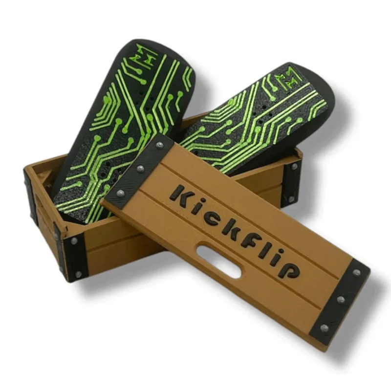 Kickflip Magnetic Skateboard Mini Finger Skateboard 3d Printed Toy Leisure Stress Relieving Magnet Puzzle Gift for Friend