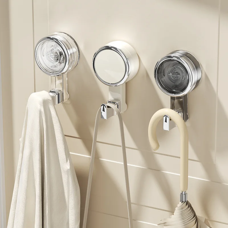 Removable Vacuum Suction Cup Hooks Bathroom Robe Towel Holder Hook Kitchen Home Daily Accessories