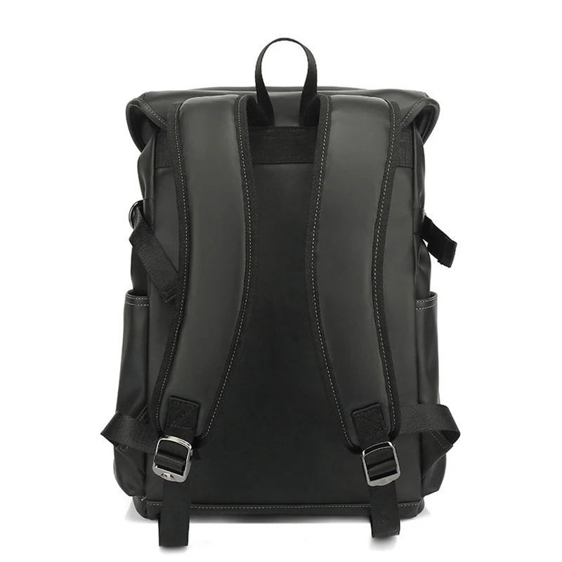 

2023 Men High Quality PU Leather Backpacks Large Capacity Outdoor Travel Rucksack Casual Shoulder Bags
